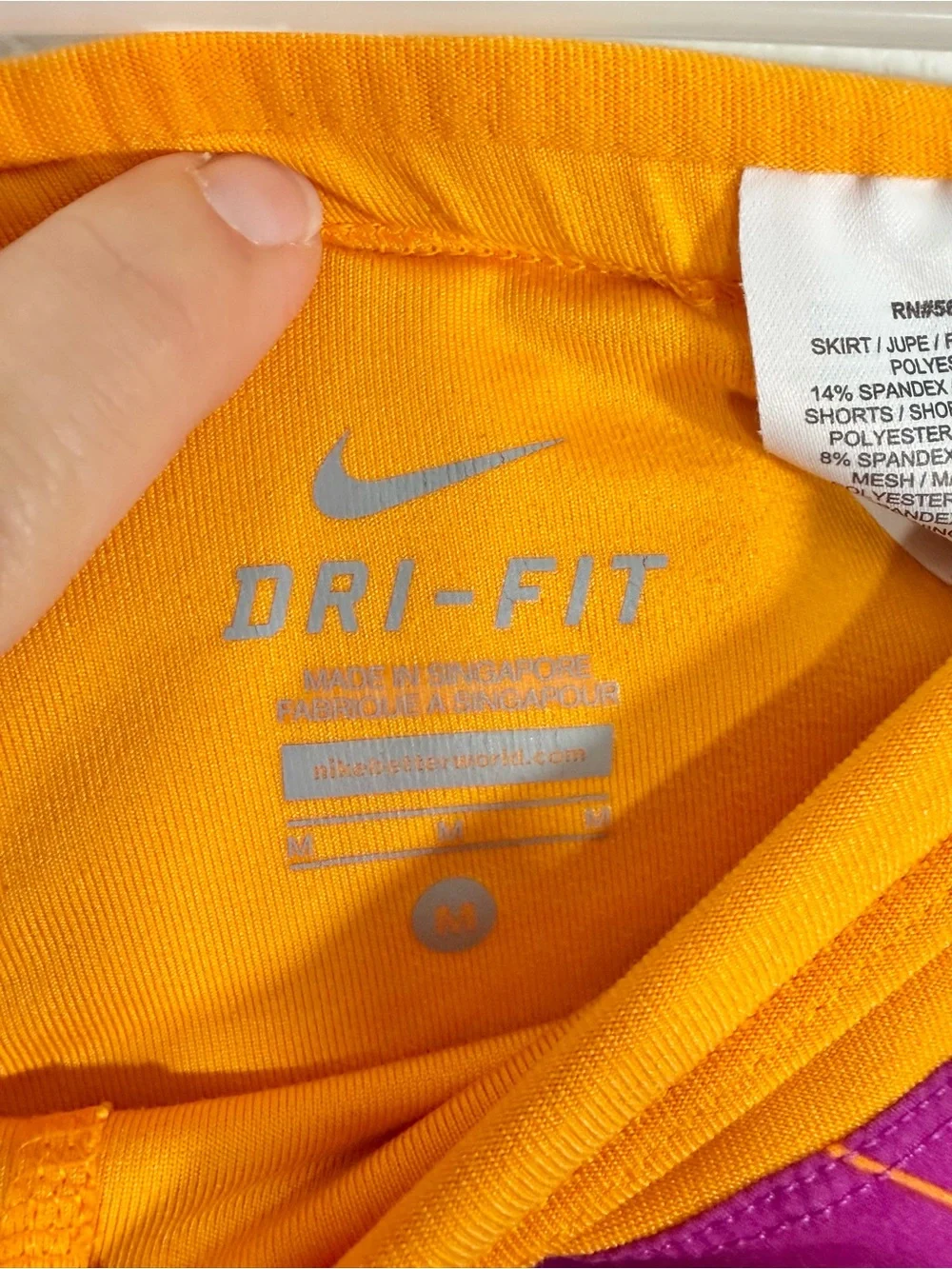 Nike Skort DRI-FIT Purple Orange Geometric Athletic Shorts Tennis Golf Women Med